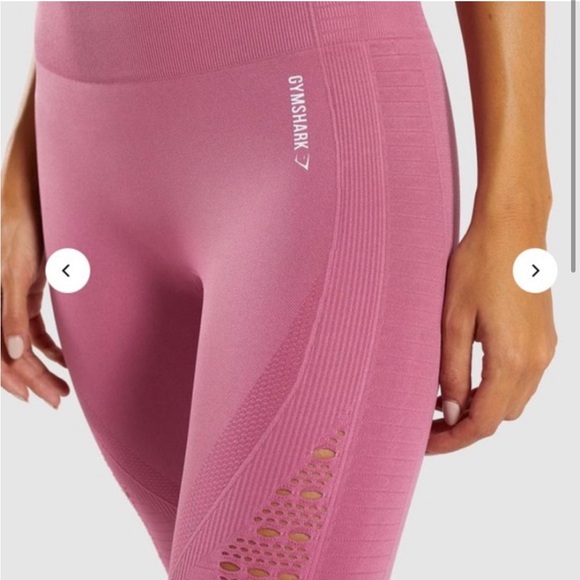 Gymshark EUC Energy + Seamless Dusty Pink Leggings Size Medium high waisted - Picture 2 of 15